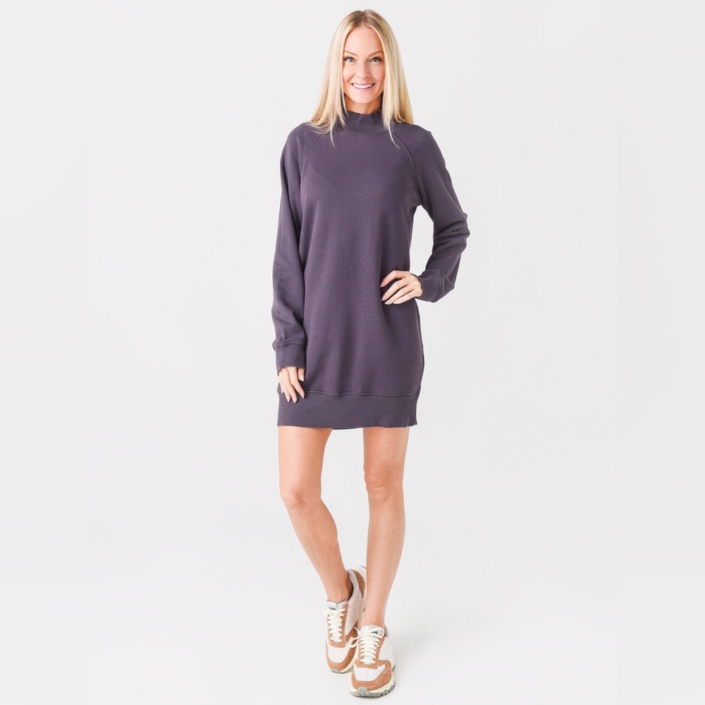 ATM French Terry Mock Neck Sweatshirt Dress Sz. S
